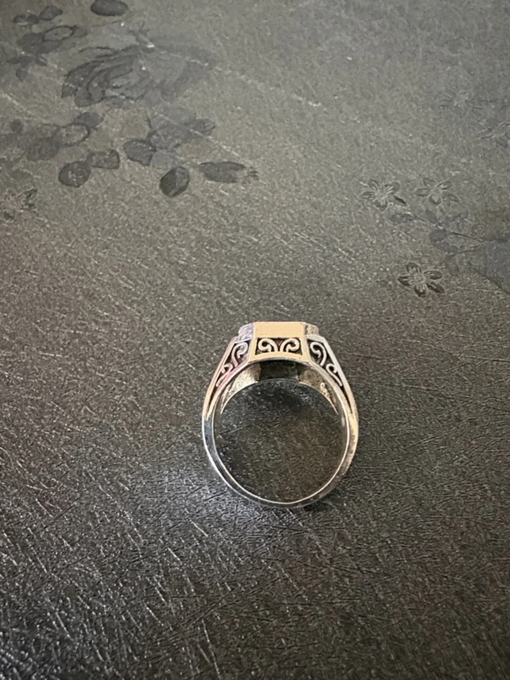 WOMEN'S MEN'S TURQUOISE .925 STERLING SILVER MOON STAR SIDE DESIGN SIZE 9 RING